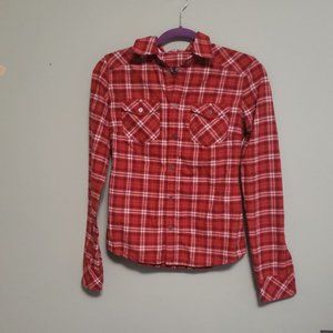 TNA Plaid Button Down Shirt XS